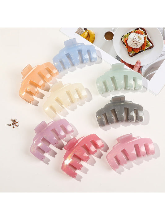 Beau - Geometric PC Gold Speckle Finish Claw Clip