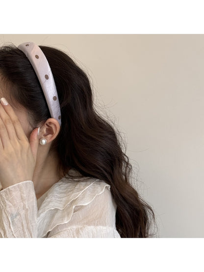 Gifty - Geometric Polka Dot Satin Finish Padded Headband