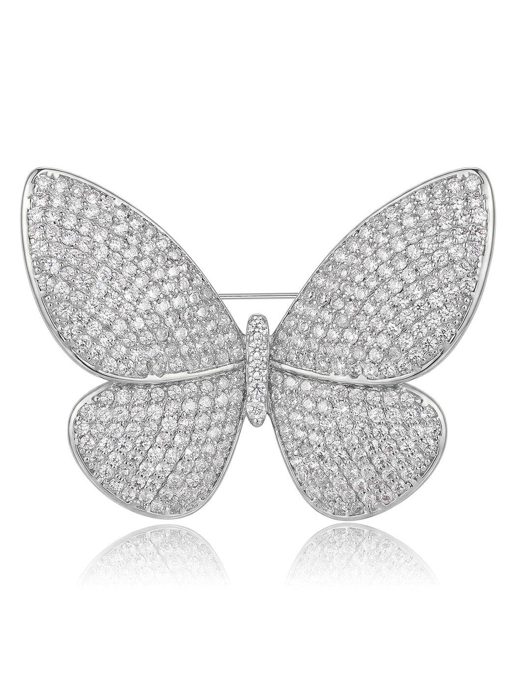 Brovia - Pave Style Butterfly Fashion Brooch