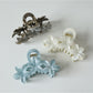 Beau - Transparent Floral Plastic Claw Hair Clip