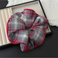 Gifty - Women's Plaid Large Intestine Hair Ring