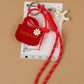 Keypus - Floral Mini Bag Cord Detail Alloy Keychain