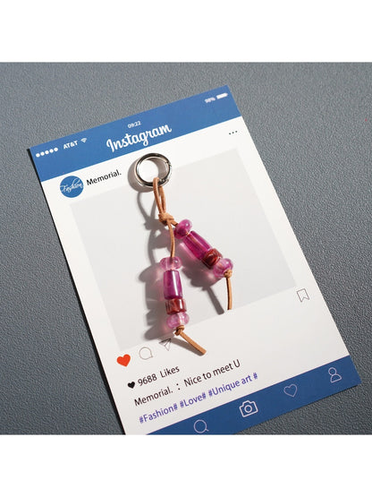 Keypus - Elongated Vintage Bead Keychain