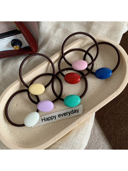 Gifty - Solid Color Oval Hair Tie