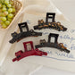 Beau - Cat Motif Acetate Curved Hair Claw Clip
