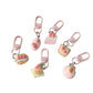 Keypus - Cartoon Strawberry Pastry Bag Charm Keychain