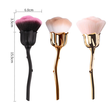 Smoosh -  Rose Flower Makeup Brush, Large Powder Brush