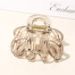 Beau - Glossy Openwork Leopard Pattern Claw Clip