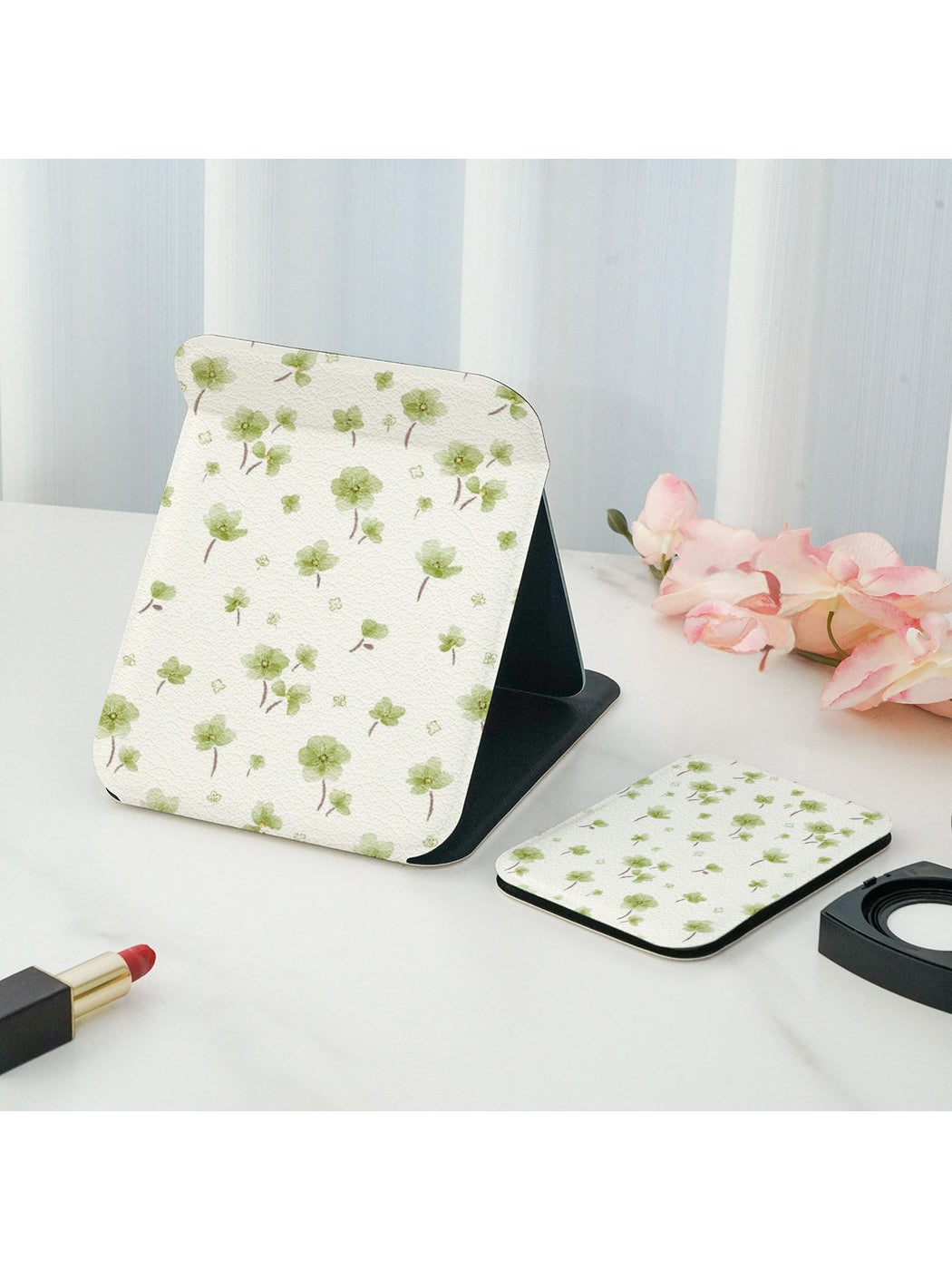 Mirroray - PU Frame Folding Tabletop Touch Up Mirror