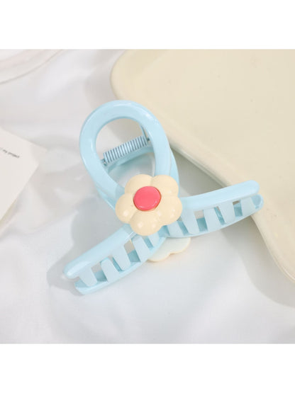 Beau - Retro Floral Bow Shape Hair Section Claw Clip