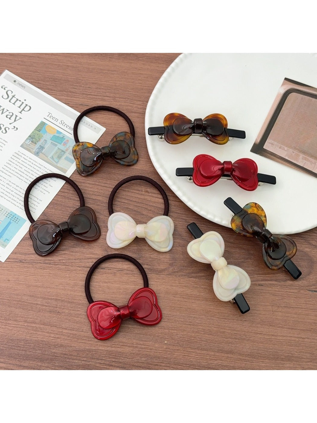Gifty - Simple Bow Hair Ties And Clips