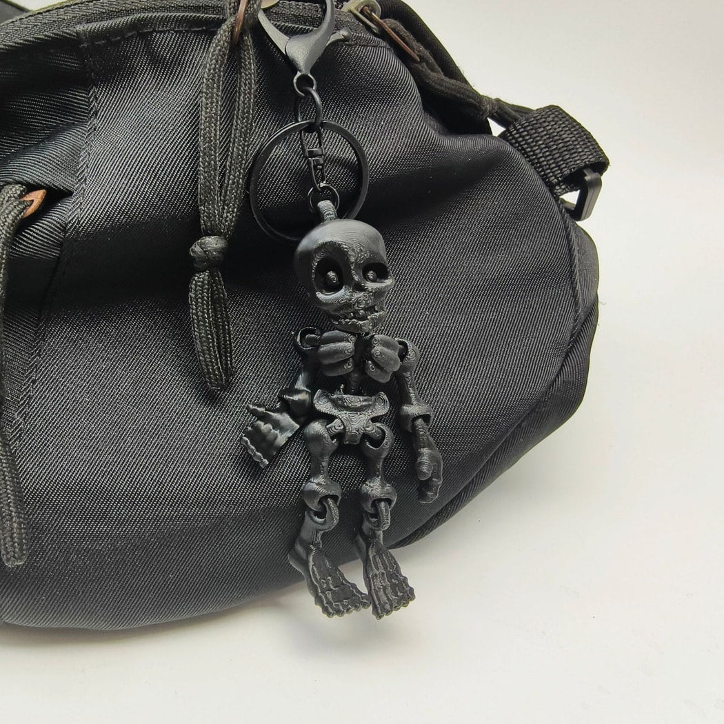 Keypus - Halloween 3D Printed Articulated Skeleton Keychain