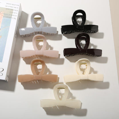 Beau - Minimal Bow Shape Women's Hair Claw Clip