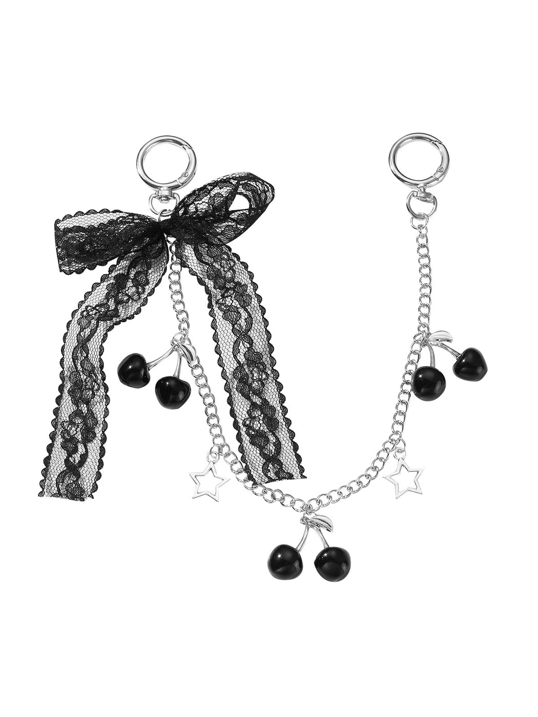 Keypus - Y2K Cherry Bow Chain Bag Charm Keychain