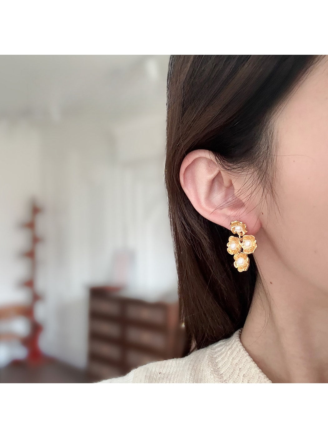 Earedge - Vintage Irregular Sculpted Drop Earrings