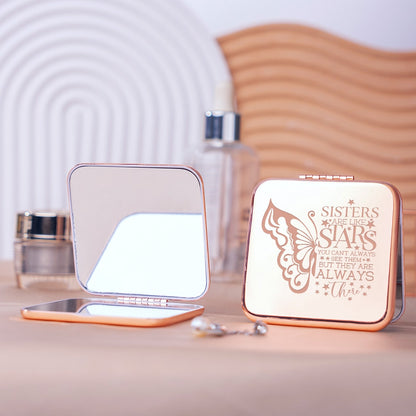 Mirroray - Square Folding Alloy Frame Makeup Mirror
