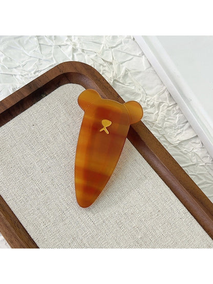 Beau - Oval Bear Shaped Acetate Hair Clip