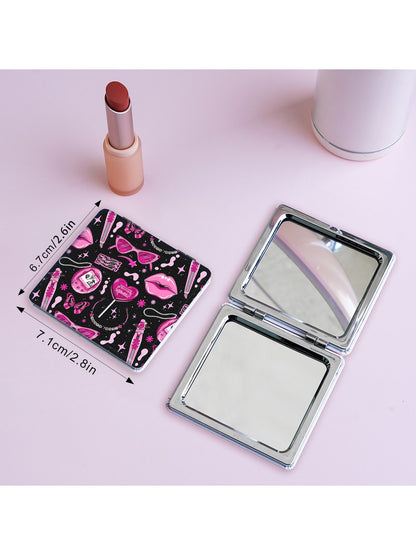 Mirroray - PU Case Square Portable Makeup Touch-Up Mirror