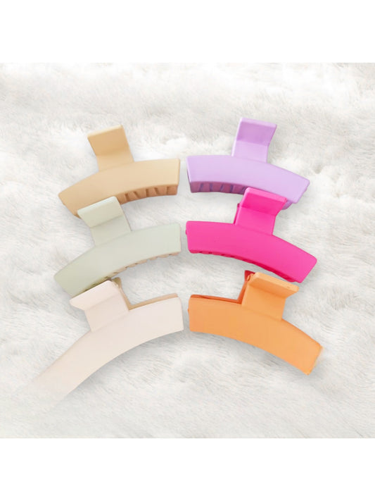 Beau - Minimalist Square Shape Plastic Hair Claw Clip