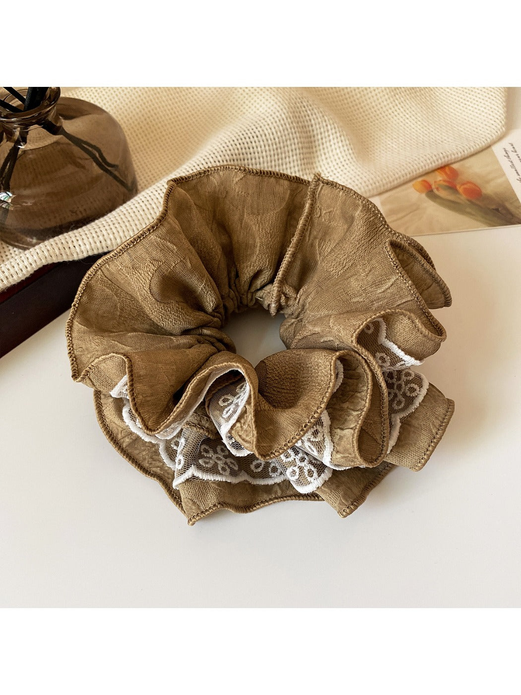 Gifty - Soft Spring Ruffle Hair Ring
