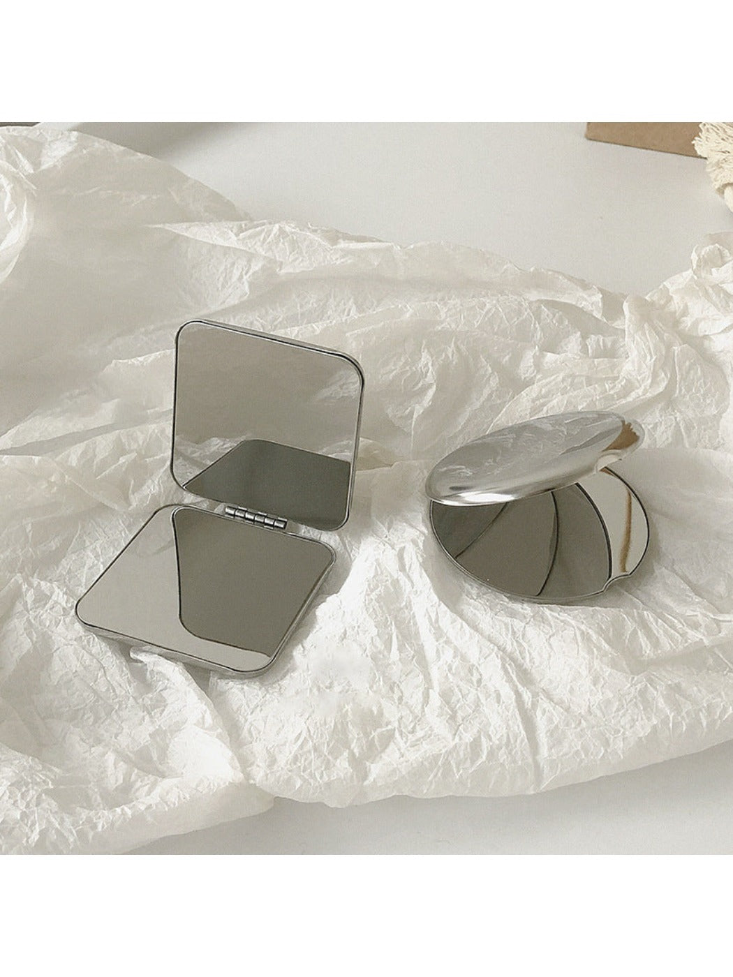 Mirroray - Stainless Steel Portable Double Mirror