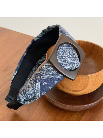 Gifty - Cashew Flower Wide-Edged Hair Hoop