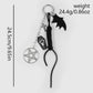 Keypus - Halloween Black Wing Cross Keychain