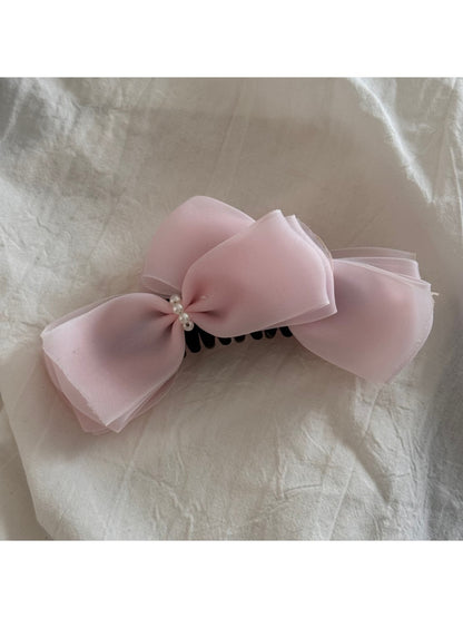 Beau - Layered Double Bow Banana Clip