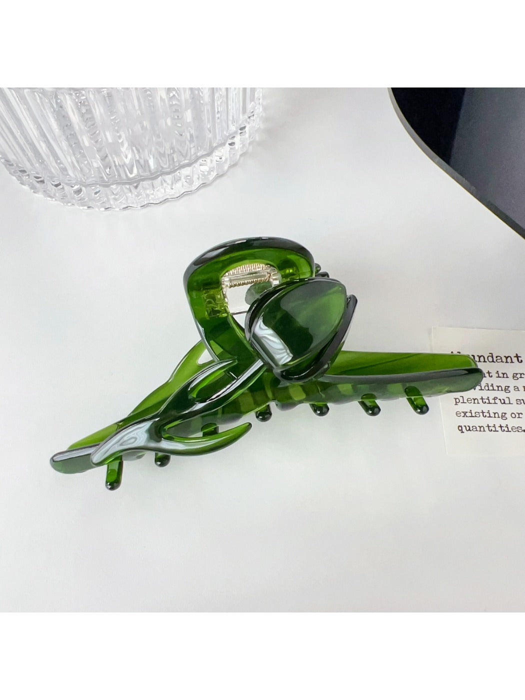 Beau floral hair claw clip with vibrant colors and smooth edges