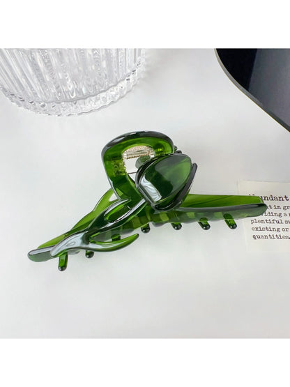 Beau floral hair claw clip with vibrant colors and smooth edges