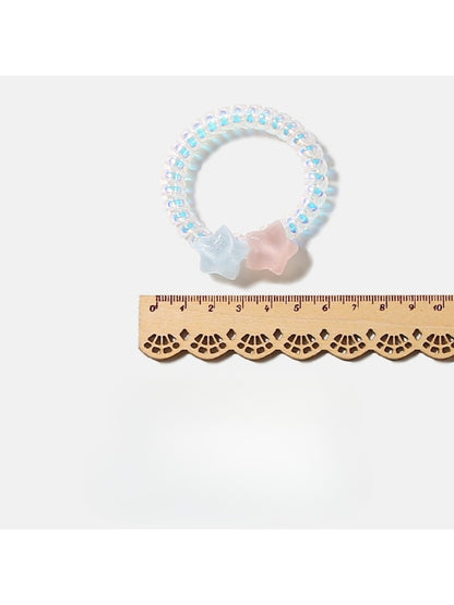 Gifty - Star Pattern Telephone Wire Hair Ties