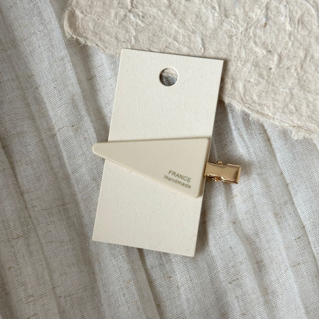 Beau - Geometric Triangle Acetate Alloy Hair Clip
