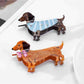 Beau cartoon puppy shaped hair claw clip in beige and brown colors