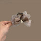 Beau - Mesh Bow Floral Accent Decorative Claw Clip
