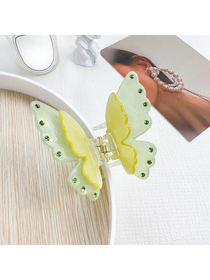Detailed shot of the butterfly wing texture on the Beau claw clip