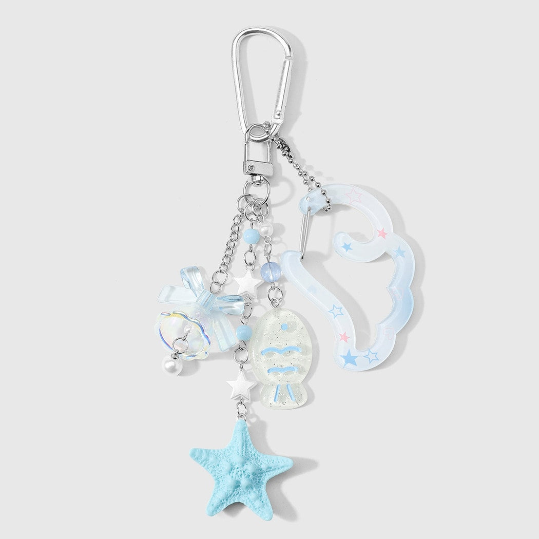 Keypus - Cute Blue Starfish Design Keychain