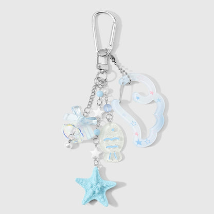Keypus - Cute Blue Starfish Design Keychain