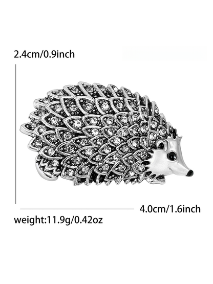 Brovia - Vintage Gold Hedgehog Alloy Brooch Pin
