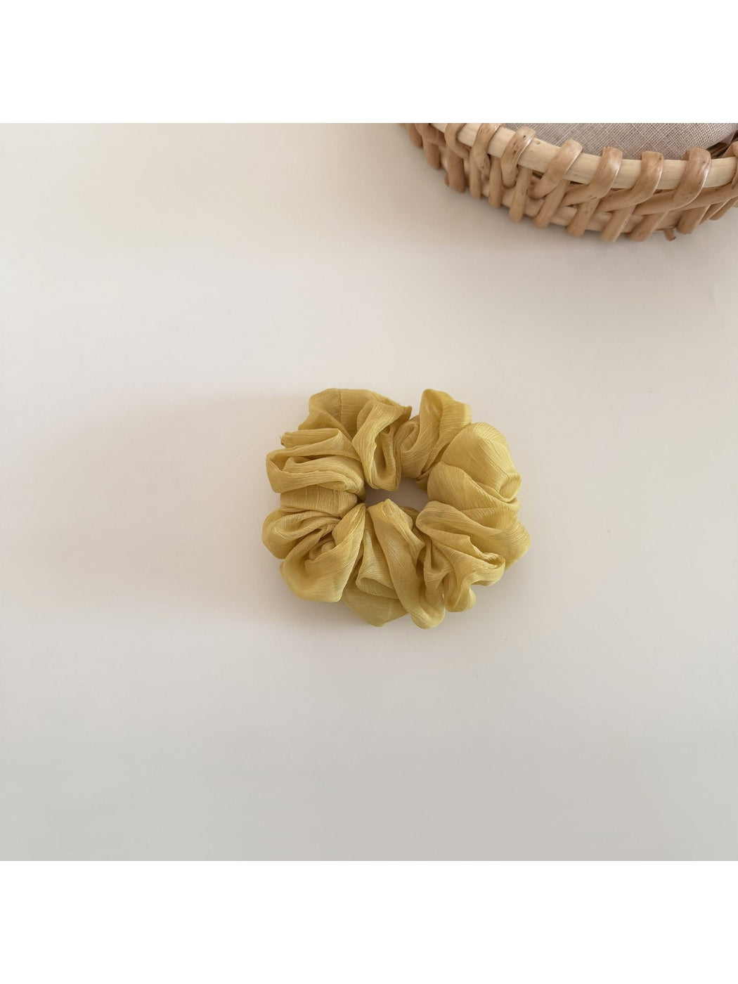 Gifty - Solid Color Ruffled Chiffon Scrunchie