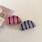 Beau - Coffee Striped Hair Clip