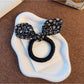 Gifty - Floral Bunny Ear Bow Detail Polyester Hair Tie