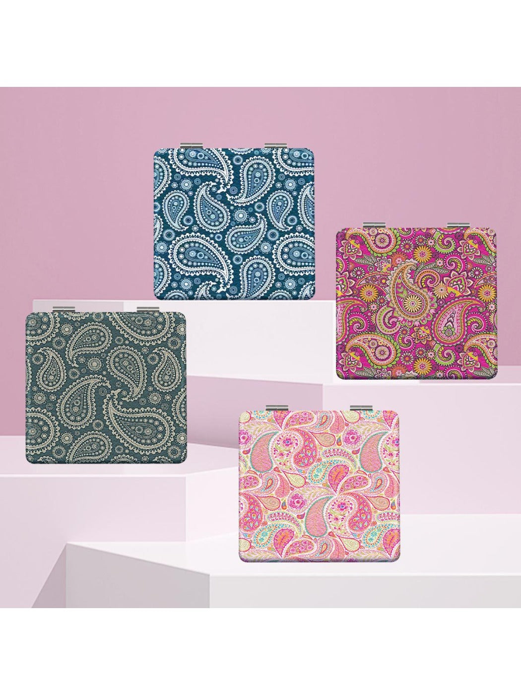 Mirroray - Vintage Patterned Square Compact Mirror