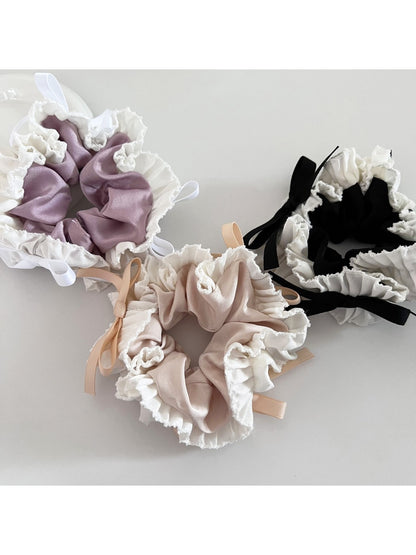 Gifty - Ballet Lace Bow Satin Hair Tie