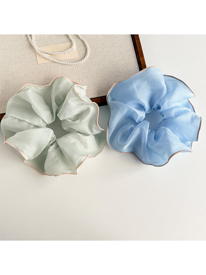 Gifty - Polyester Contrast Trim Oversized Scrunchie