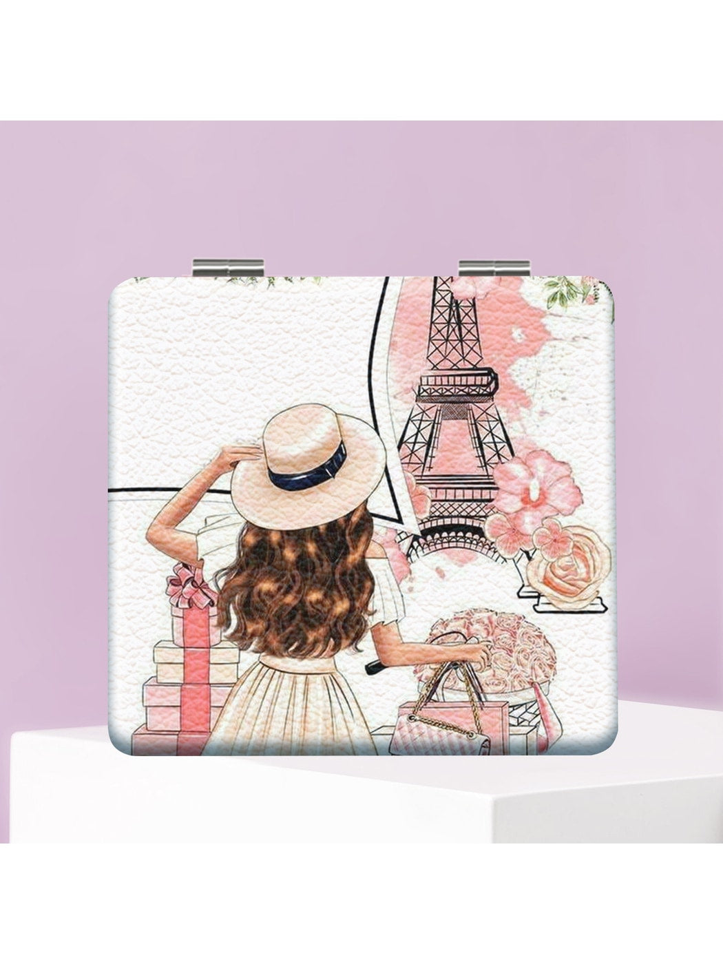 Mirroray - Cartoon Girl Portable Folding Makeup Mirror