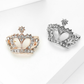 Brovia - Rhinestone Crown Accent Alloy Brooch Pin