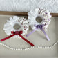 Gifty - Floral Patchwork Ribbon Button Scrunchie