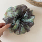 Gifty - Ruched Ink Wash Floral Detail Scrunchie