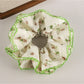 Gifty - Floral Print Scalloped Edge Fabric Scrunchie