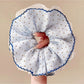 Gifty - Polka Dot Lace Trim Round Scrunchie